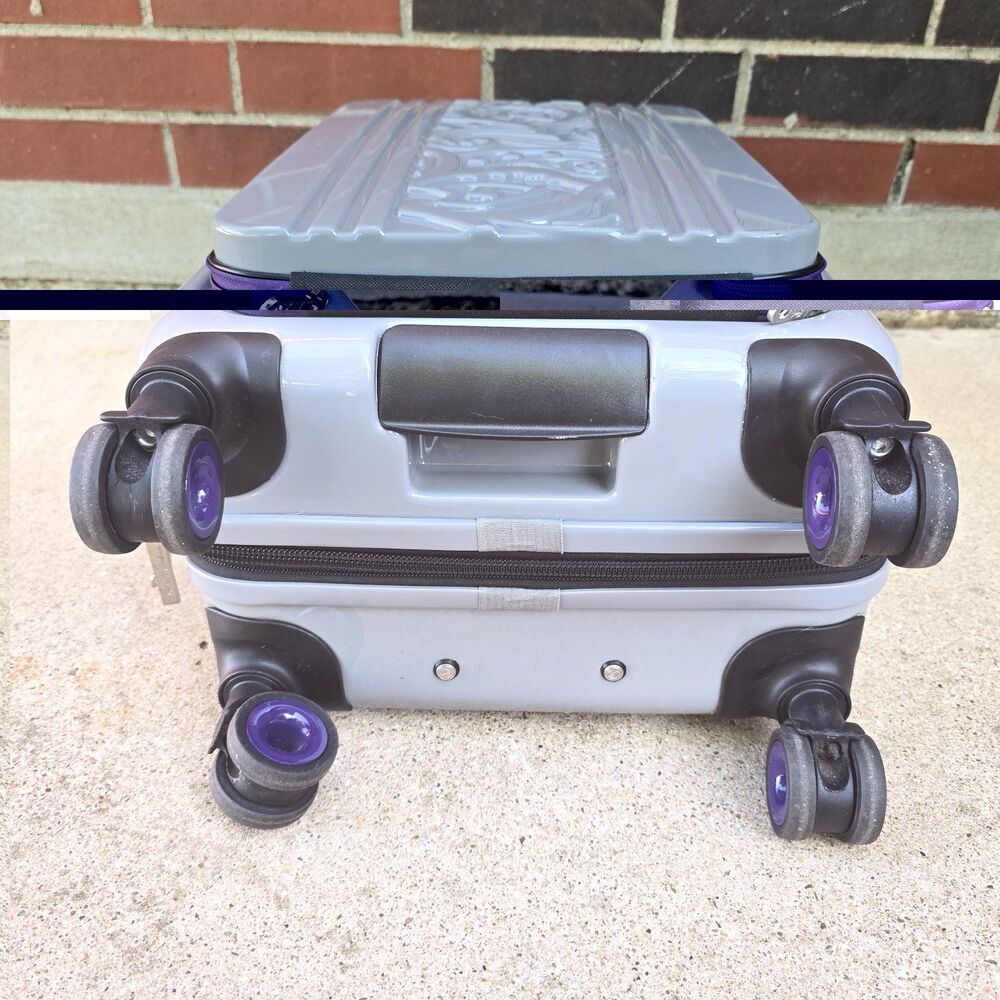 Robert Graham Carry On 20" Spinner Suitcase Gray Purple Pre-owned - Picture 9 of 9